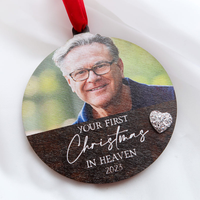 Your First Christmas In Heaven Memorial Bauble