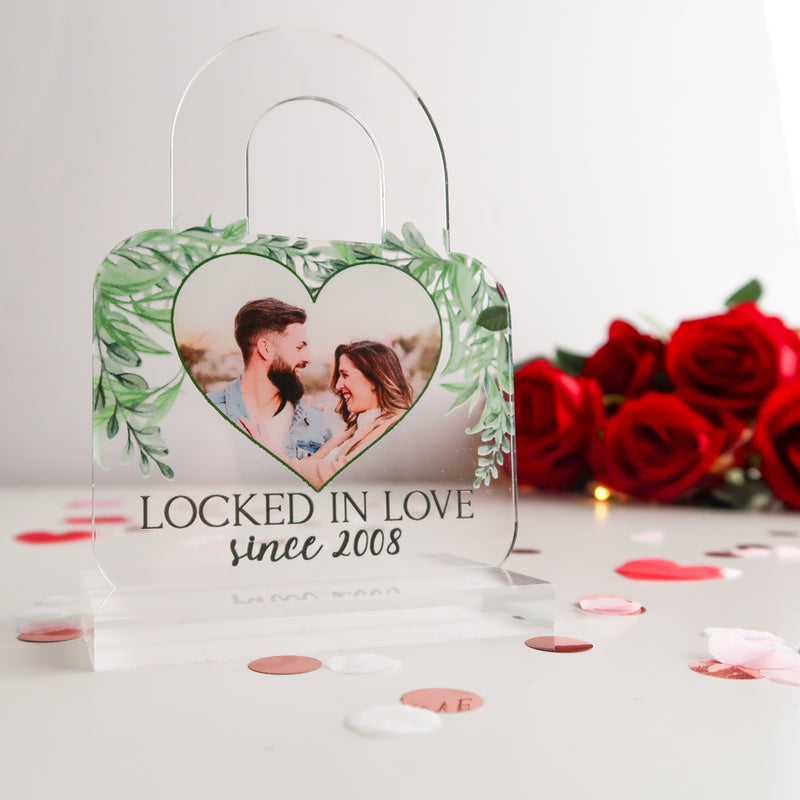 Locked in Love – Personalised Acrylic Photo Lock