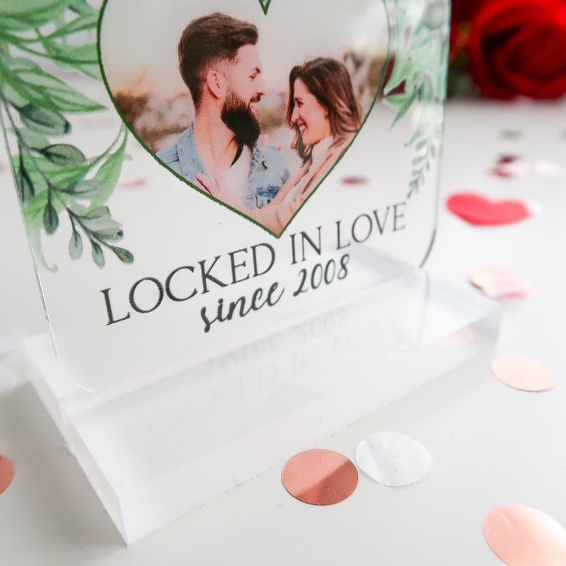 Locked in Love – Personalised Acrylic Photo Lock