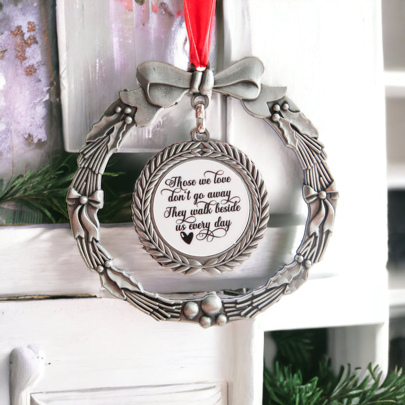 Metal Photo Memorial Bauble Silver Or Gold