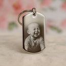 Personalised Photo Keyring – Stainless Steel (Single-Sided Engraving)