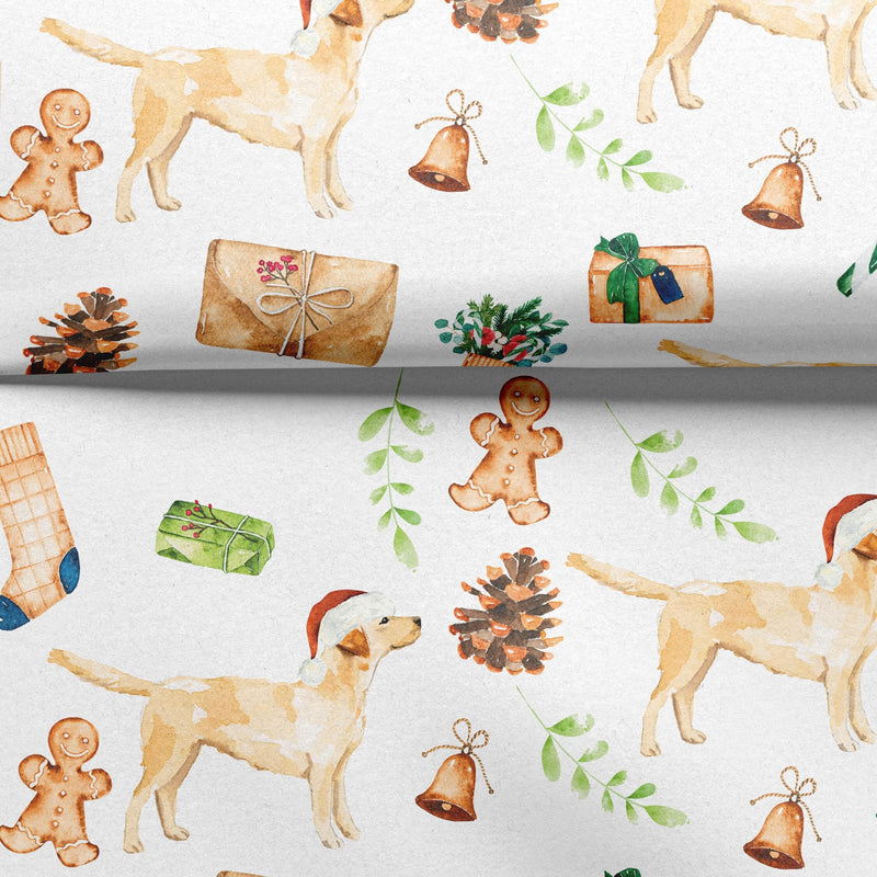 Labrador Wrapping Paper - Dogs Wrapping Paper - Gift For Dog Lovers - Christmas Dog Gift Wrap Paper - Labrador Gifts -