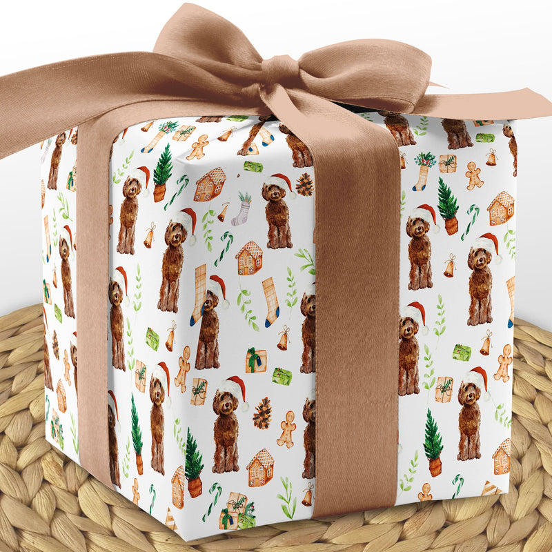 Cockapoo Wrapping Paper - Dogs Wrapping Paper - Gift For Dog Lovers - Christmas Dog Gift Wrap Paper - Cockapoo Gifts -