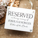 Reserved Wedding Sign