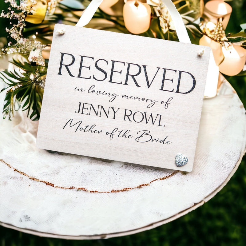 Reserved Wedding Sign