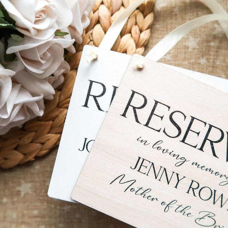 Reserved Wedding Sign