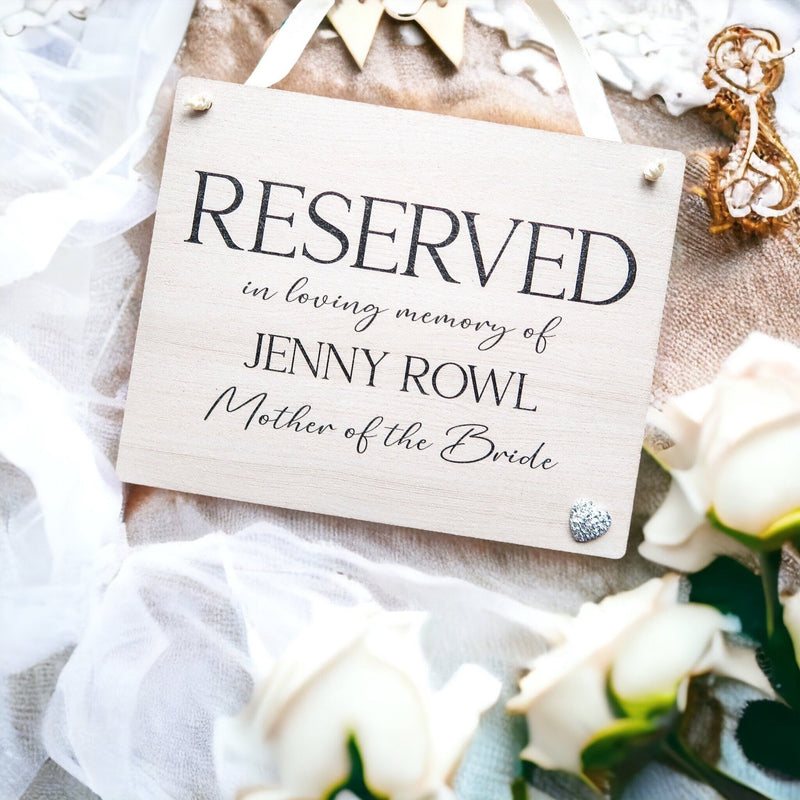 Reserved Wedding Sign