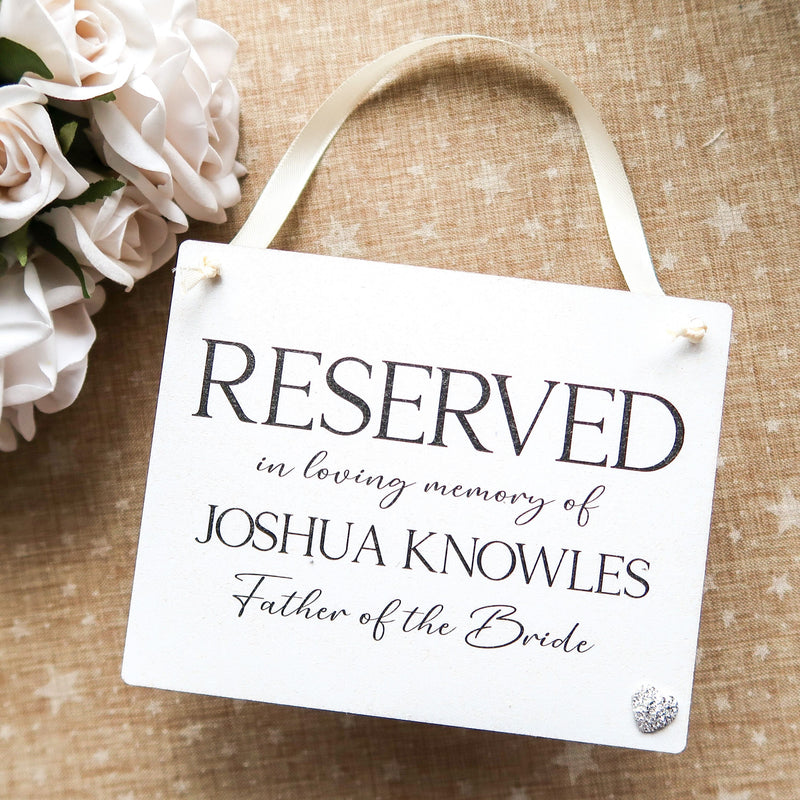 Reserved Wedding Sign