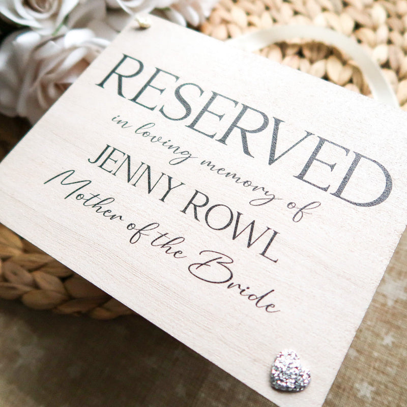 Reserved Wedding Sign