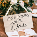Here Comes The Bride Wedding Sign - Ring Bearer Sign - Flower Girl Sign - Here Comes The Bride Sign