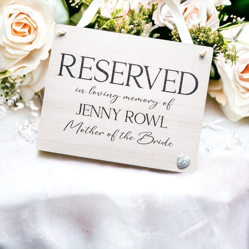Reserved Wedding - In Loving Memory