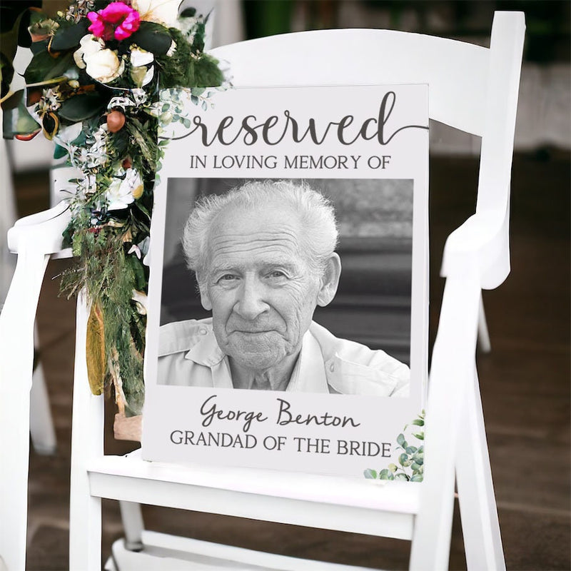 Reserved For Those Ones - In Memory Wedding Reservation Sign - This Seat Is Kindly Reserved - Wedding Memorial Reserved