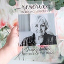 Reserved Memorial Sign Wedding Decor - Personalised Memorial Plaque For Wedding - In Loving Memory Present - Custom Photo Memorial Plaque
