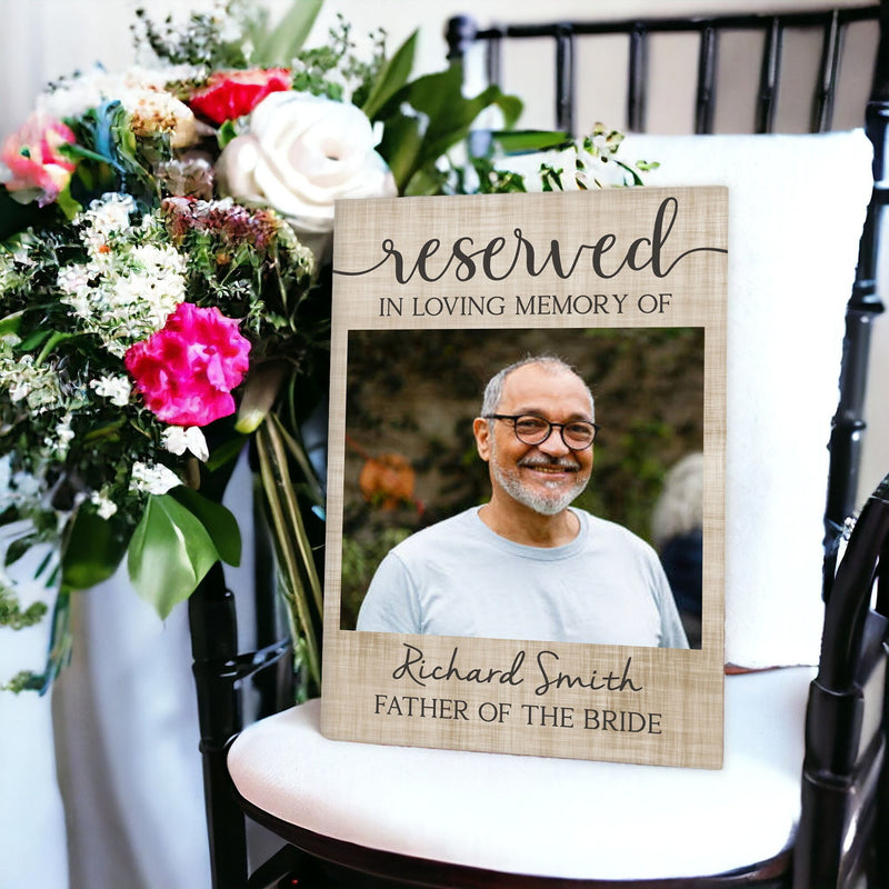 Reserved For Those Who Are Watching From Heaven - Wedding Memorial Sign - Wedding Sign For Loss - In Loving Memorial Sign