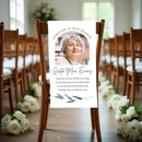 Memorial chair sign - Reserved In Memory - Memorial wedding sign - Wedding Fabric Sign - Memorial Chair Sign