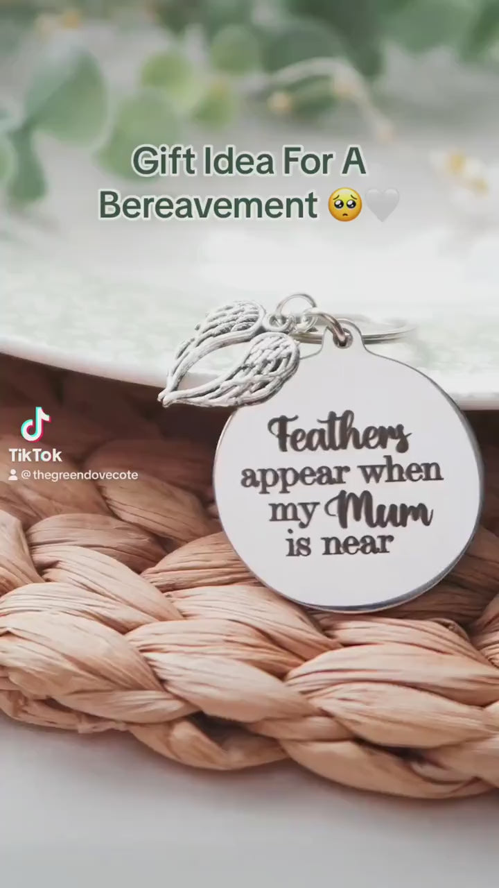Personalised Mum Memorial Keychain - Sympathy Gift For Loss Of Mum