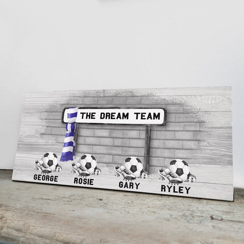 Personalised Football Dad Gift - Daddy's Favourite Team Sign