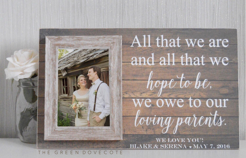 Mother Of The Bride Gift - Mother Of The Groom Gift - Wedding Gift For Mom - Gift From Daughter - Parents Thank You Gift , Custom Frame