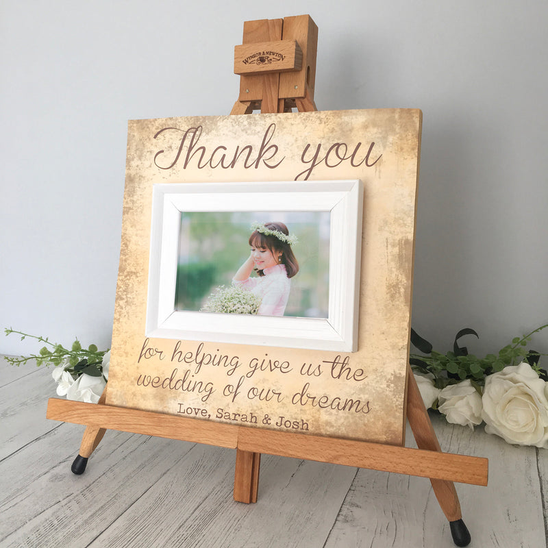 Thank You Parents Wedding Gift - Thank You Gift - Gift To Say Thank You - Wedding Of Our Dreams