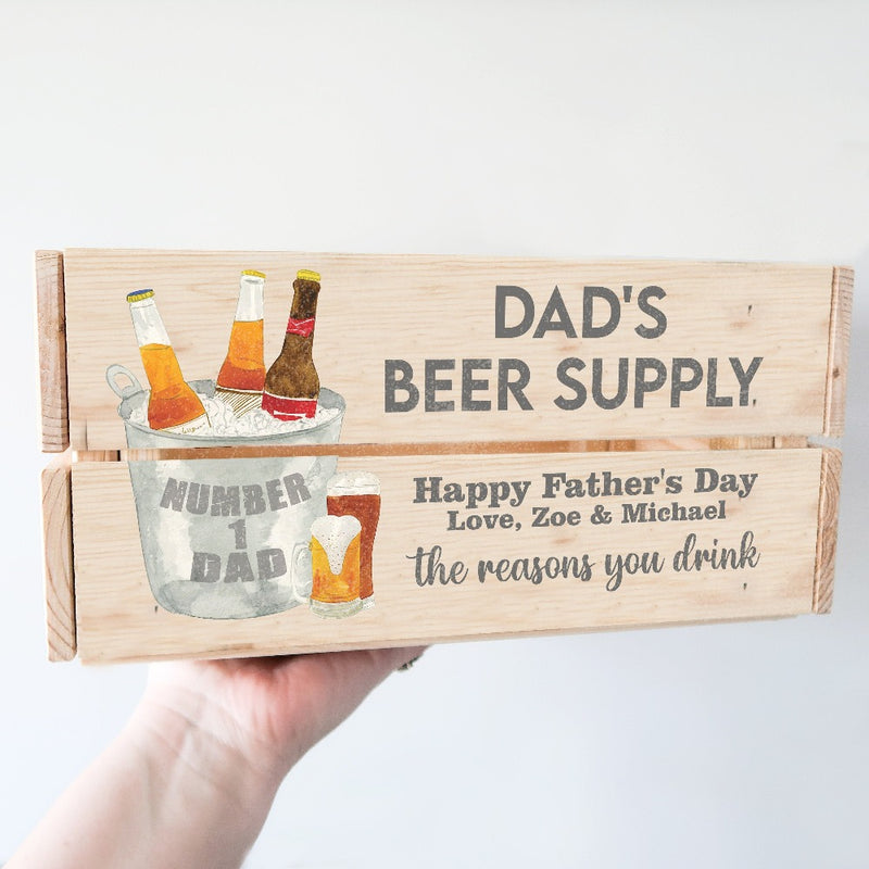 Dad Beer Hamper / Personalised Beer Crate / Fathers Day Gift Ideas For Dad