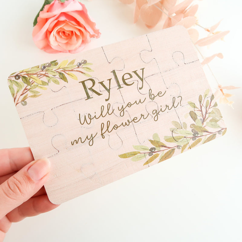 Flower Girl Proposal Puzzle