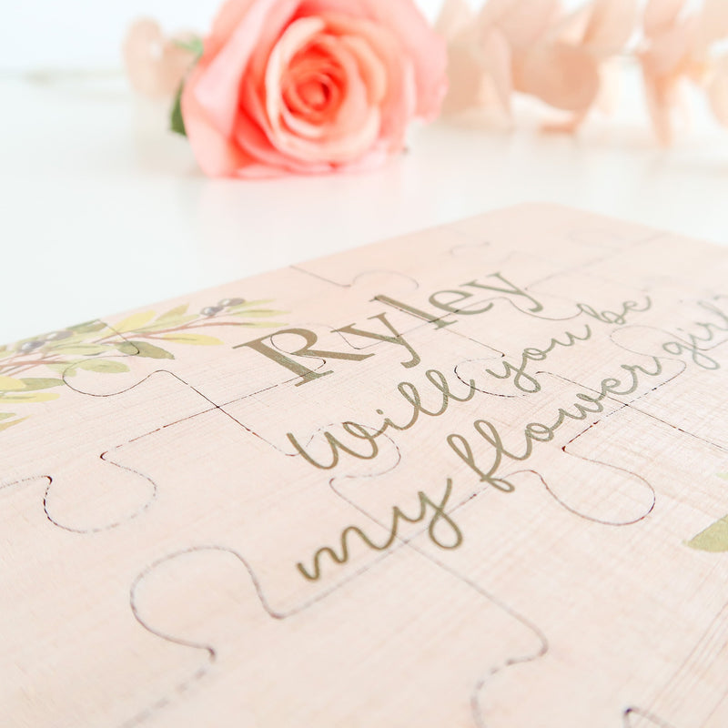 Flower Girl Proposal Puzzle
