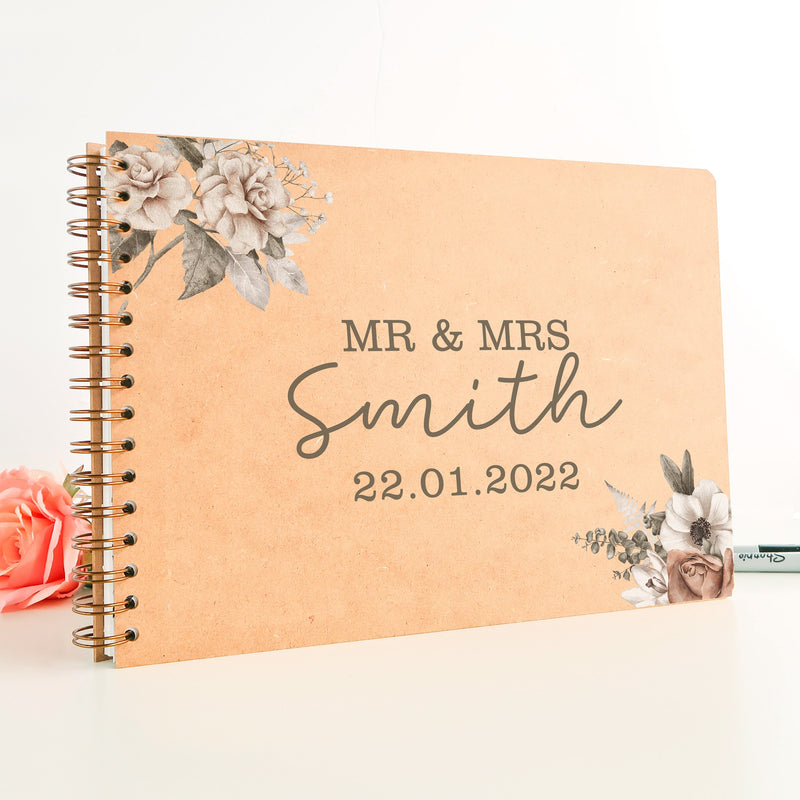 Guestbook Alternative Wedding - Personalised Custom Guest Book - Rustic Wedding Book - Polaroid Wedding Book - Scrapbook Wedding Planner
