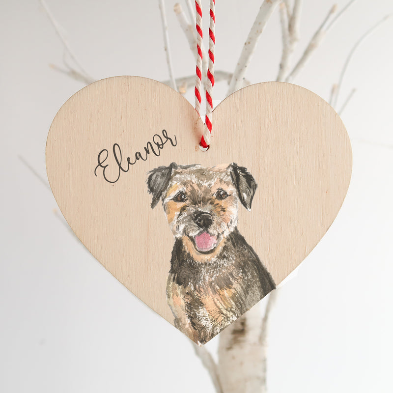 Border Terrier Ornament - Christmas Ornament - Dog Owner Gift - Christmas Dog Decoration