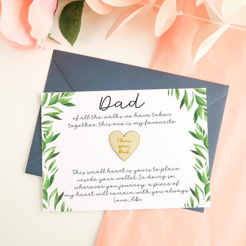 Father Of The Bride Gift / Daughter To Dad Gift / Father Of The Bride Wedding Card / Pocket Token Gift For Dad