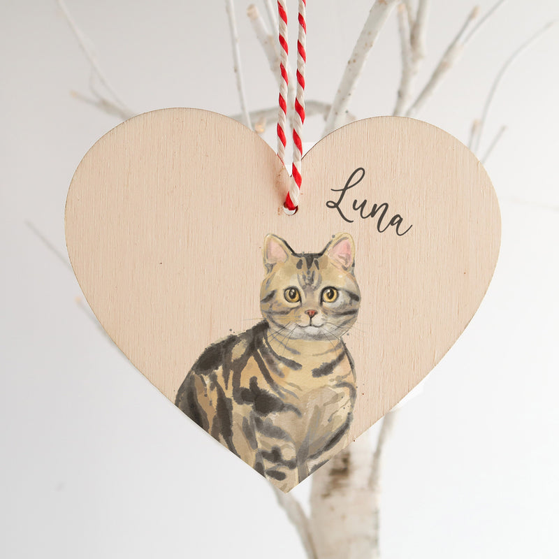 American Shorthair Brown Tabby Ornament - Cat Christmas Decoration - Cat Gifts - Cat Personalised -