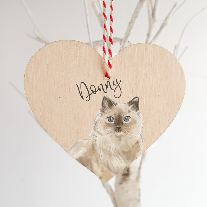 Ragdoll Cat Ornament - Cat Christmas Decoration - Cat Gifts - Cat Personalised -