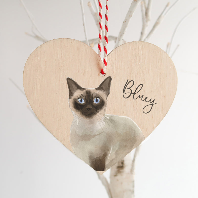 Siamese Ornament - Cat Christmas Decoration - Cat Gifts - Cat Personalised -