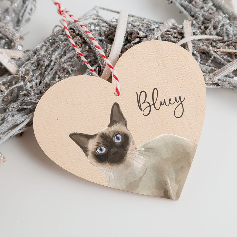 Siamese Ornament - Cat Christmas Decoration - Cat Gifts - Cat Personalised -