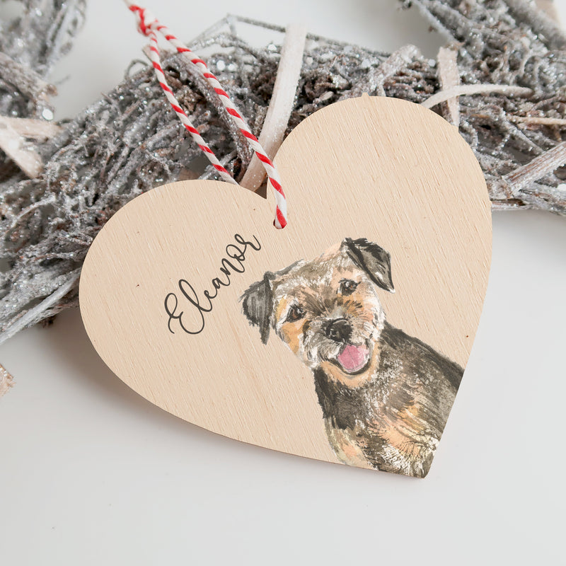 Border Terrier Ornament - Christmas Ornament - Dog Owner Gift - Christmas Dog Decoration