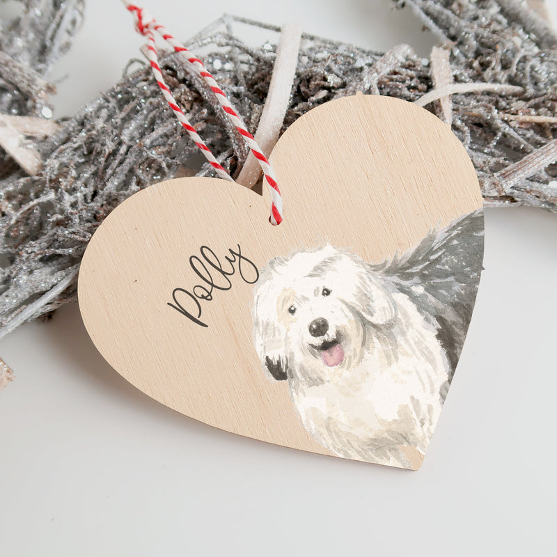 Old English Sheepdog Gift - Christmas Ornament - Dog Owner Gift - Christmas Dog Decoration