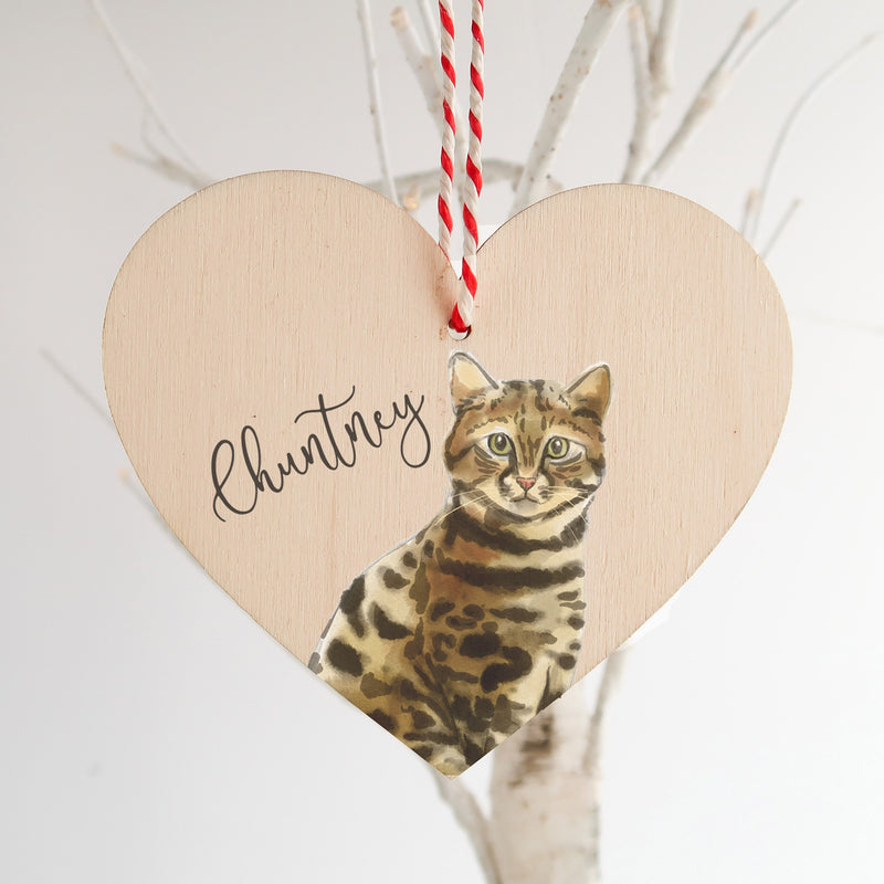 Bengal Cat Ornament - Cat Christmas Decoration - Cat Gifts - Cat Personalised -