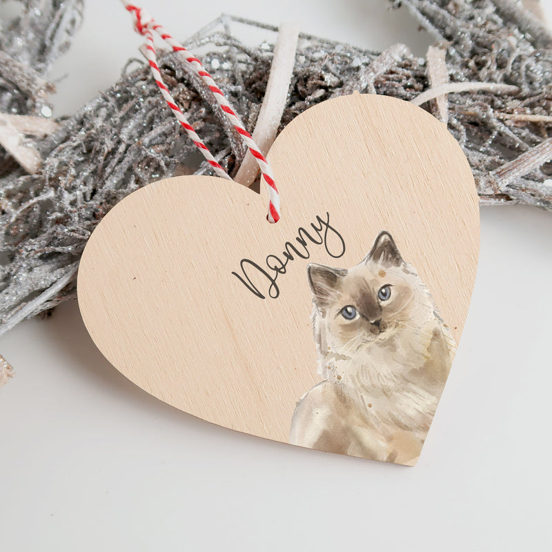 Ragdoll Cat Ornament - Cat Christmas Decoration - Cat Gifts - Cat Personalised -