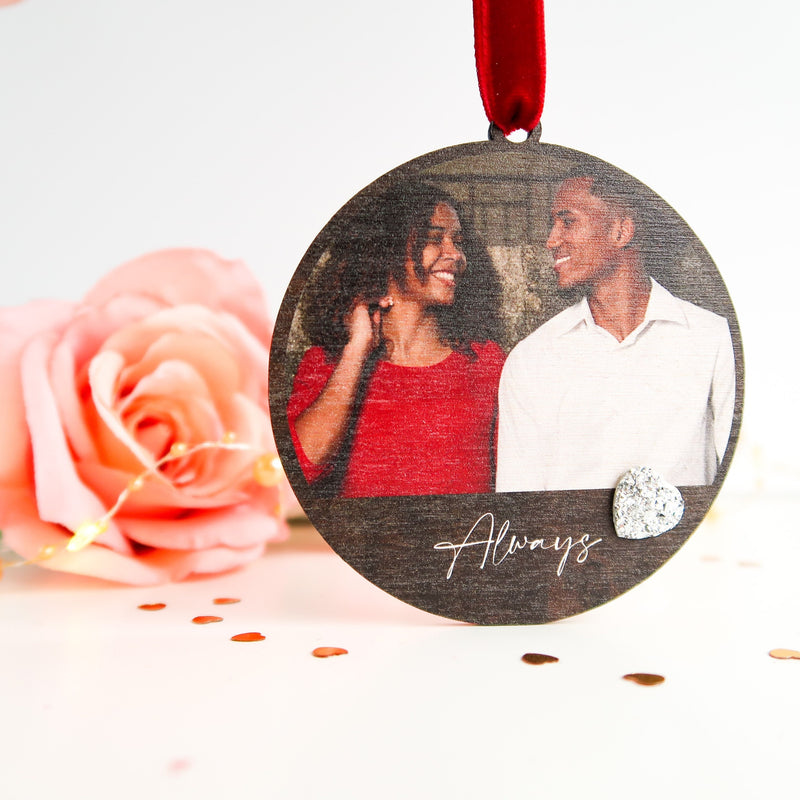 Valentines Day Gift For Him - Photo Gift For Valentines - Gift For Husband - Gift For Her - Wooden Photo Gift - Always