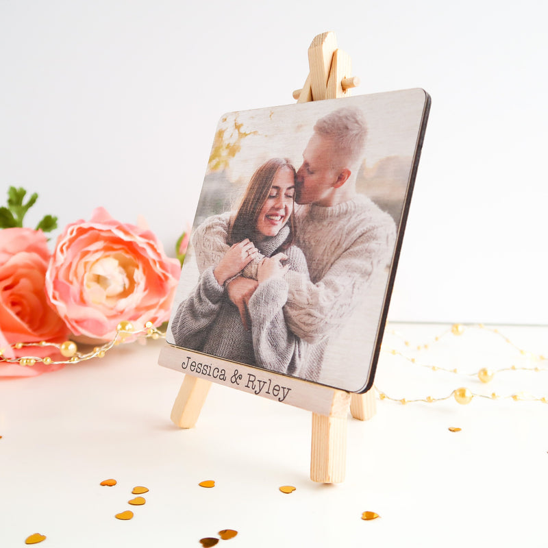 Personalised Photo Frame - Valentines Photo Gift - Photograph Gifts - Photo Gift Ideas - Wooden Photo Block