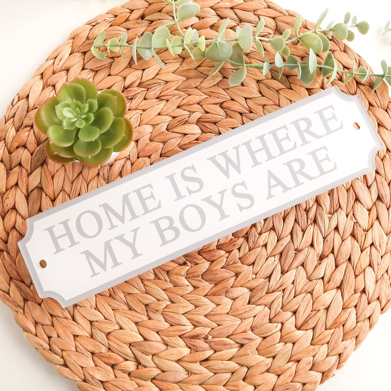 Home Is Where My Personalised Street Sign - Rustic Sign For Home Decor -  Plaque Keepsake - Home Keepsake - Home Is Where My Girls Are