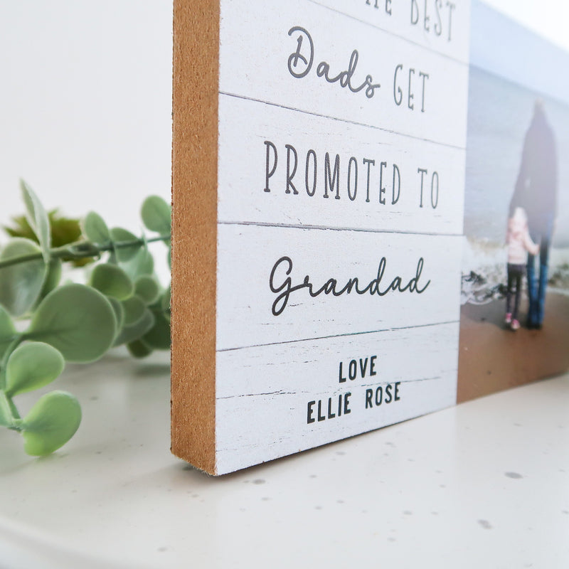 Daddy Photo Block - New Dad Gift - Gifts for Dad - Daddy Gift - Grandad Plaque - Gifts for Daddy - Daddy Shelf Sitter - Papa Gift Pops Gift