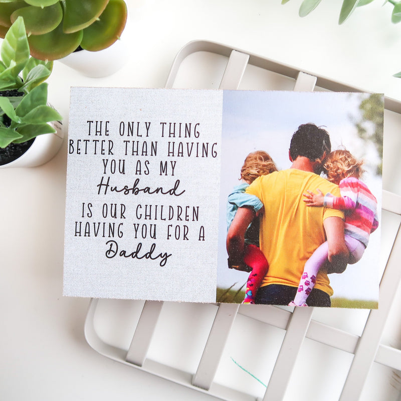 Daddy Photo Block - Father's Day Gift - Gift for Daddy - Personalised Photo Gift - Photoblock - Gift for Dad - Grandad Gift - Photo Collage