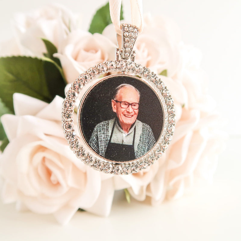 Photo Charm For Bridal Bouquet -If Heaven Had Visiting Hours