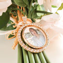 Charms For Wedding Bouquet - Memory Bouquet Charm - Bridal Bouquet Locket - Wedding Bouquet Photo Charm - Photo Buttonaire Locket