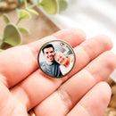 Groom Photo Charm Pin