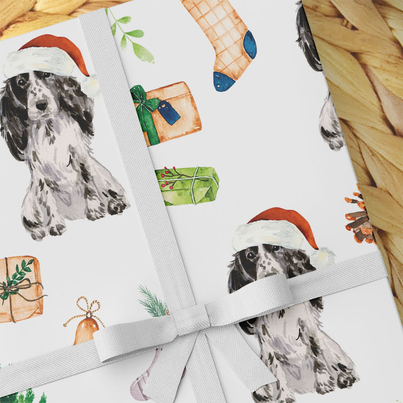 Cocker Spaniel Wrapping Paper - Dogs Wrapping Paper - Gift For Dog Lovers - Christmas Dog Gift Wrap Paper - Cocker Spaniel Gift Wrap -