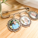 Personalised Lapel Photo Groom Charm - Three Photos