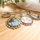 Personalised Lapel Photo Groom Charm - Three Photos
