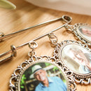 Personalised Lapel Photo Groom Charm - Three Photos