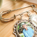 Personalised Lapel Photo Groom Charm - Three Photos